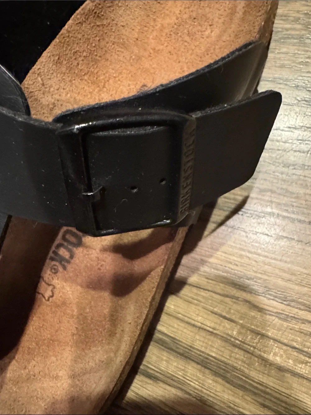 Birkenstock Black Suede Footbed Sandals